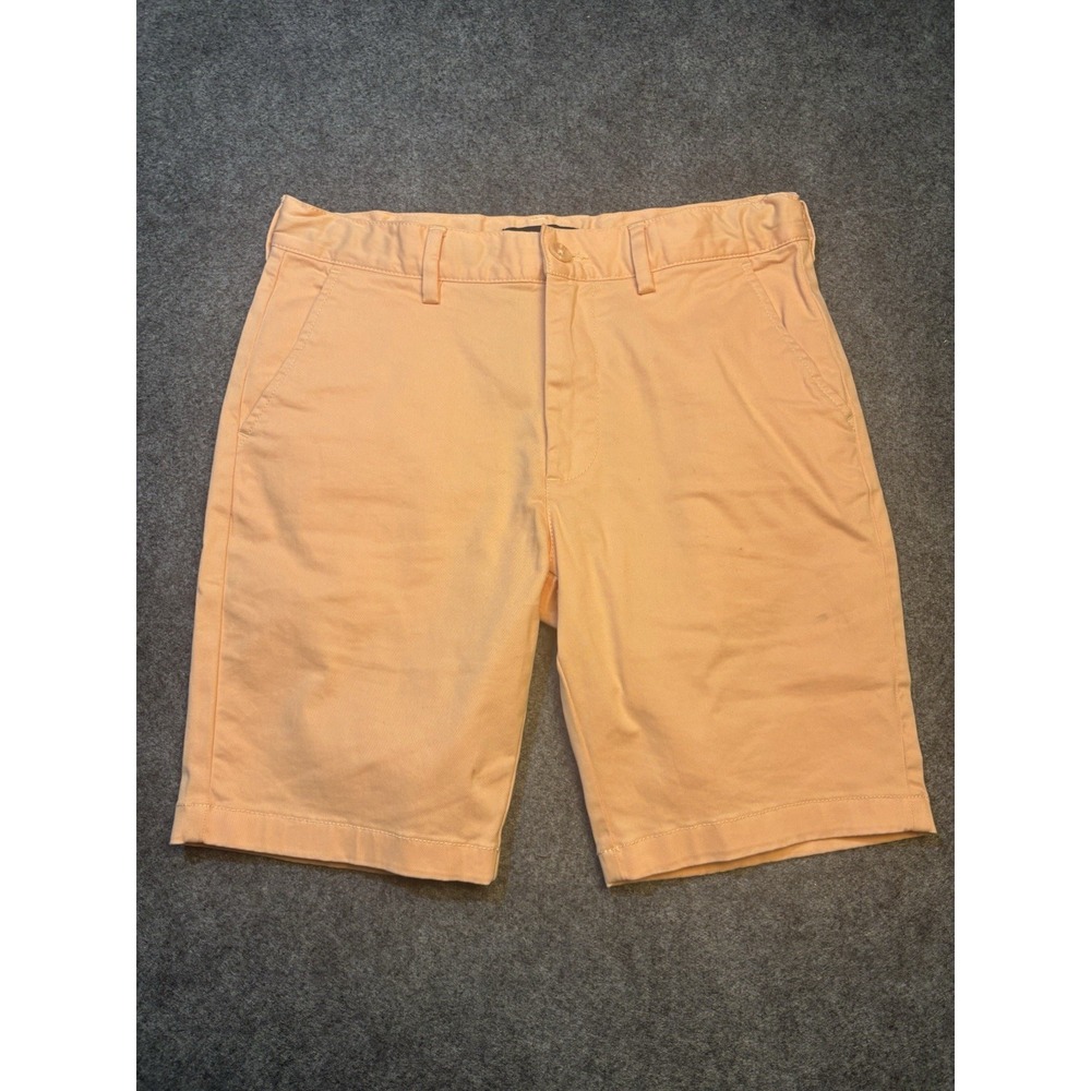Nordstrom Boys Flat‎ Front Chino Shorts Orange Peach Size 14 Casual Stretch